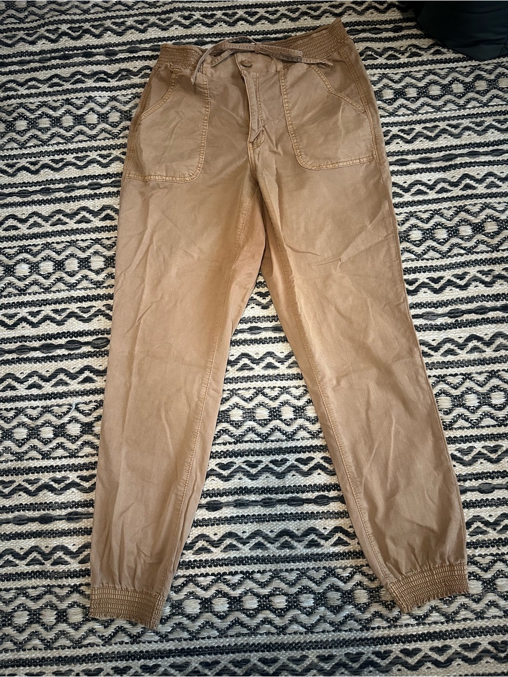 American Eagle Outfitters Tan Drawstring Jogger Pants